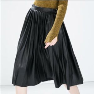 Zara leather skirt